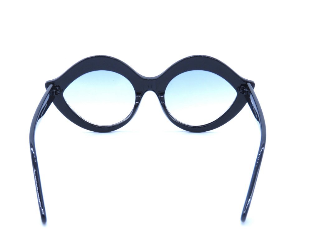 Óculos de Sol Bad Rose Preto com Lente Degradê Azul - YD1769C4 Preto