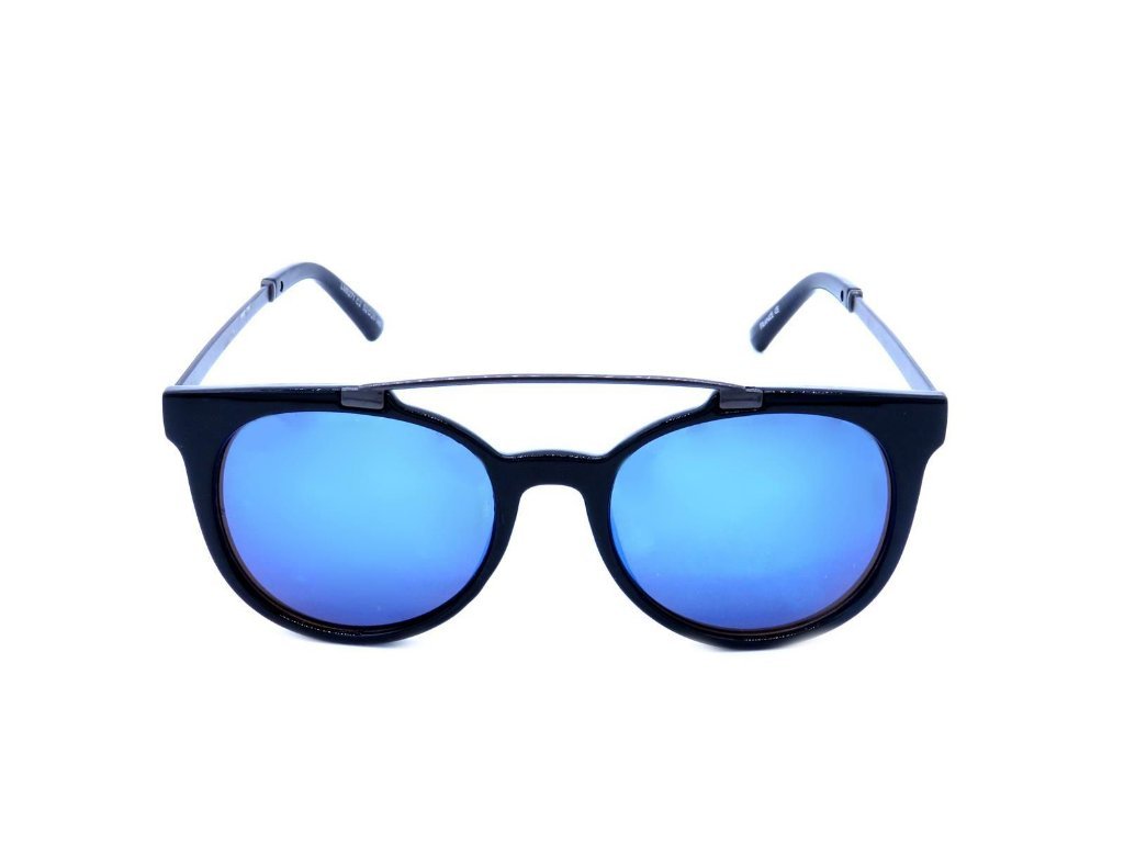 Óculos de Sol OTTO - Preto e Grafite com Lente Espelhada Azul - LM9271-C2 Preto 4