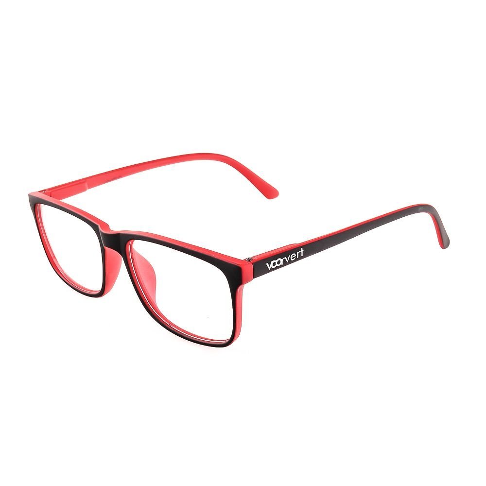 Óculos Receituário Voor Vert Preto e Vermelho Fosco - VVOCRGP016 Preto 3