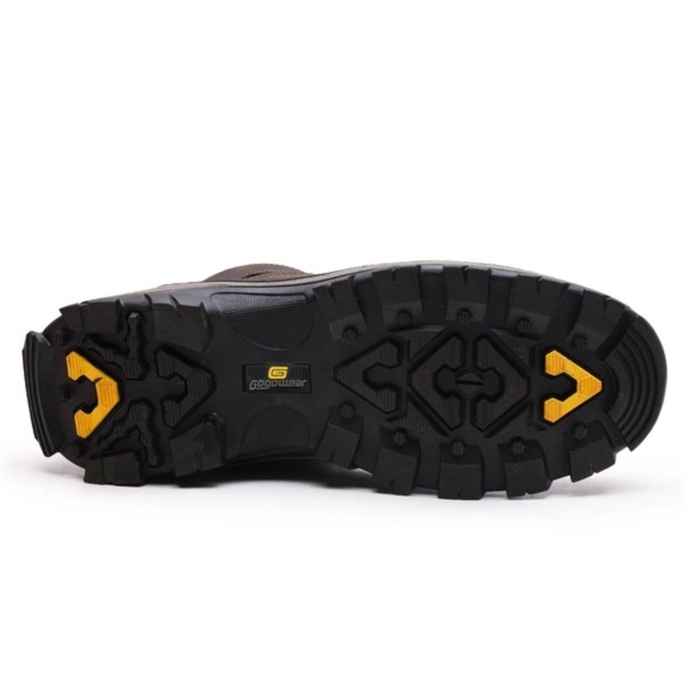 Bota Coturno Lisa em Couro Masculino Com Cadarço e Sola Tratorada Leve Marrom 3