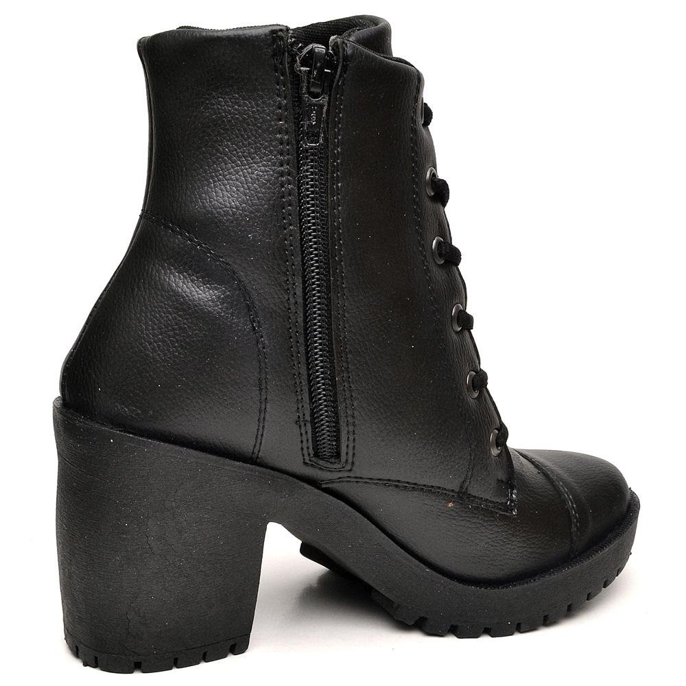Coturno Cold Life TRATORADO SALTO M Feminino Preto 5