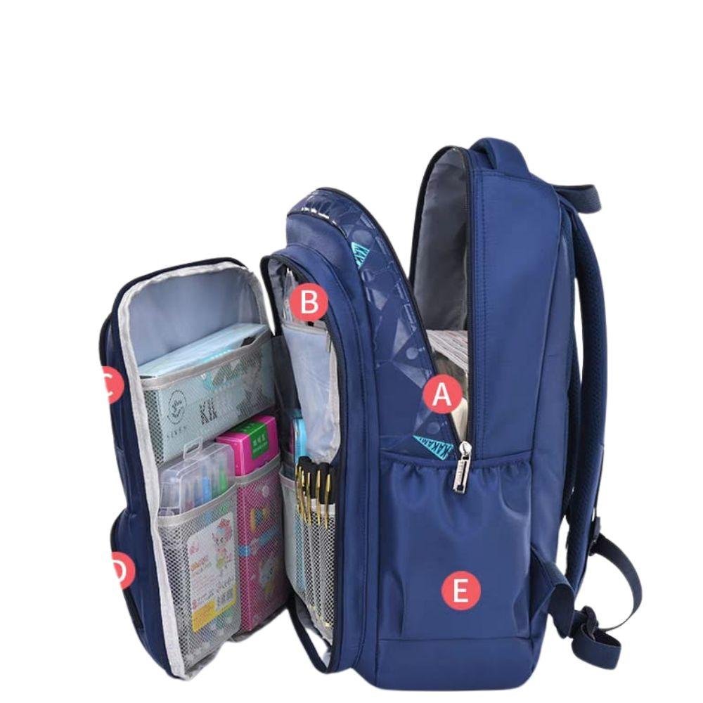 Mochila Masculina Faculdade Impermeável Notebook Azul 2