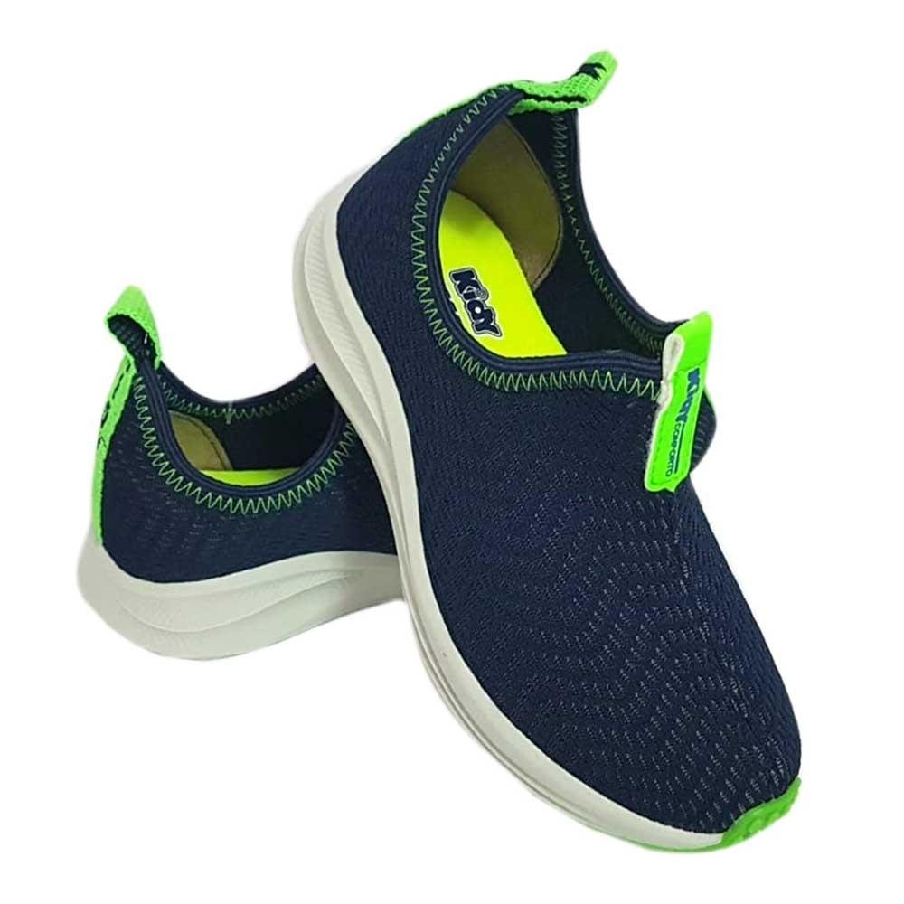 Tênis Infantil Menino Kidy Energy Baby Respi-Tec Marinho E Verde Neon Azul 2