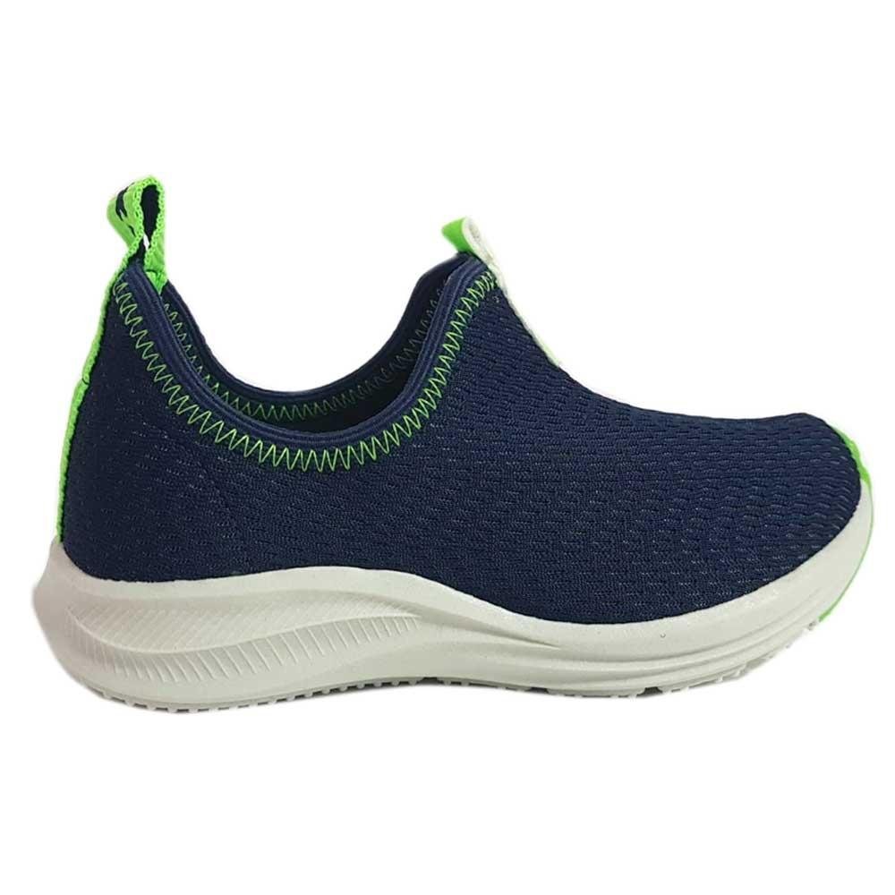 Tênis Infantil Menino Kidy Energy Baby Respi-Tec Marinho E Verde Neon