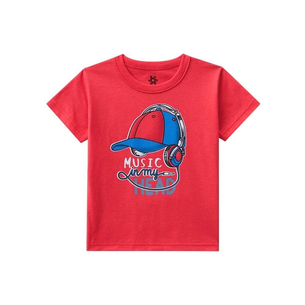 Pijama Infantil Menino Camiseta Brilha No Escuro E Bermuda Vermelho 2