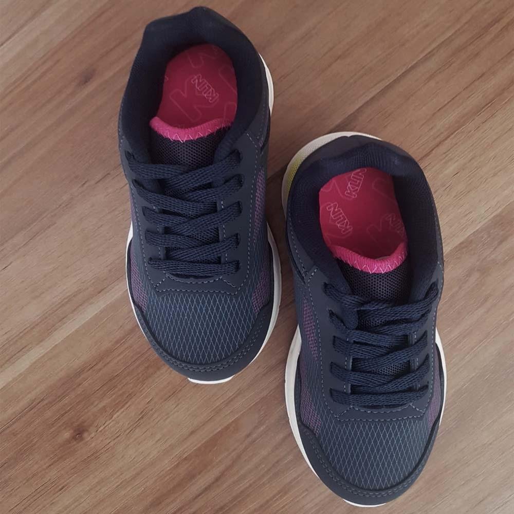 Tênis Infantil Menina New Sport Kids Marinho Pink Purpura Azul 6