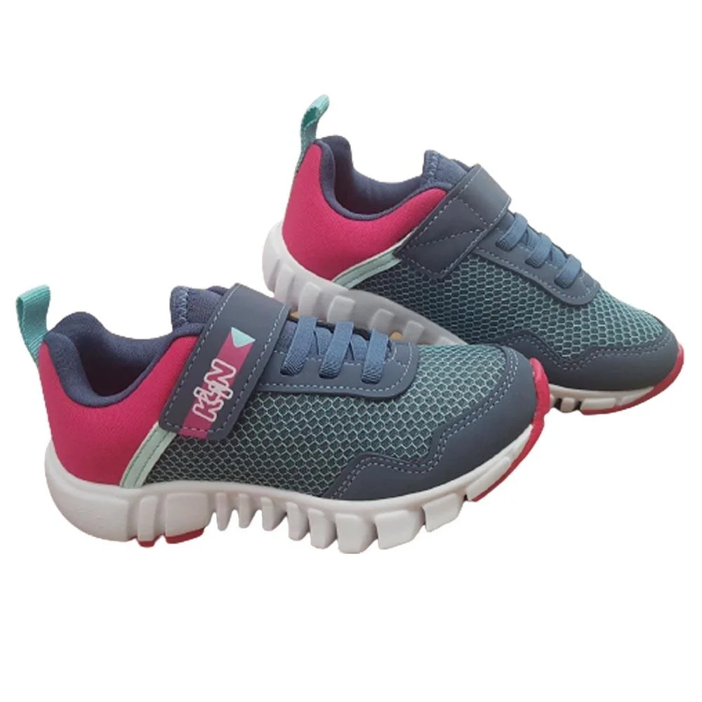 Tênis Infantil Jump Klin Kids Chumbo/Pink Purpura/Turquesa Cinza 3