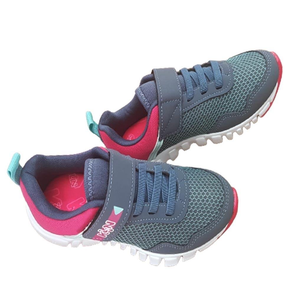 Tênis Infantil Jump Klin Kids Chumbo/Pink Purpura/Turquesa Cinza 5