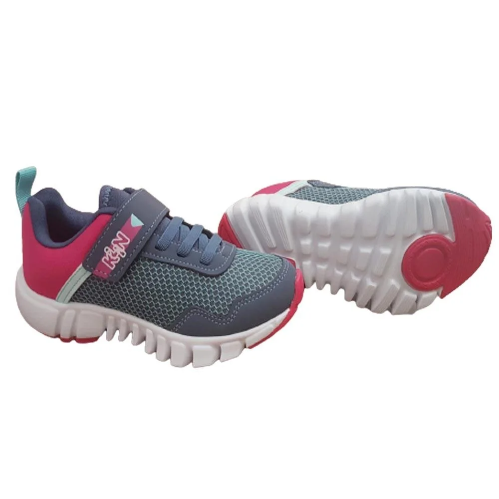 Tênis Infantil Jump Klin Kids Chumbo/Pink Purpura/Turquesa Cinza 6