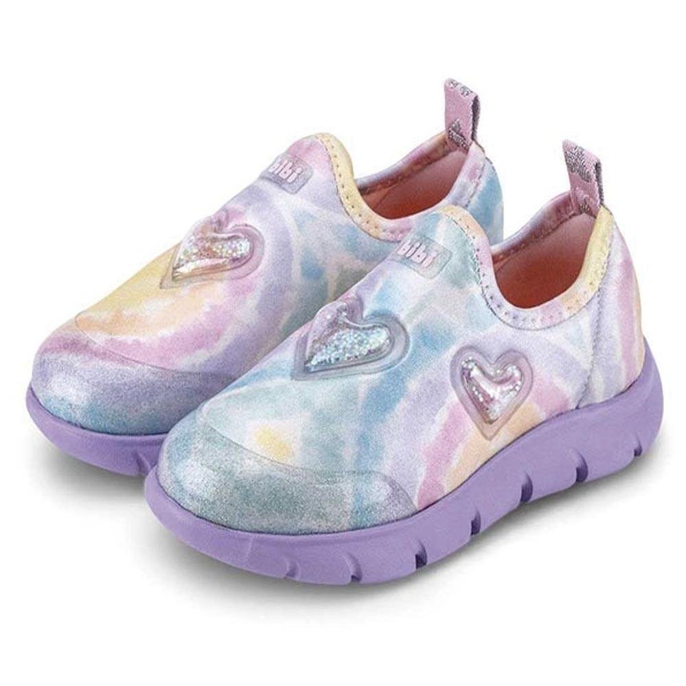 Tênis Infantil Bibi Energy Baby 2.0 Tie Dye Lilás Coração Roxo 4