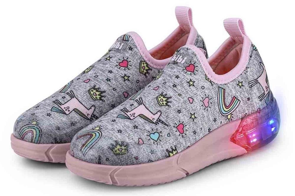 Tênis Infantil Bibi Space Estampado/Unicórnio Cinza 2