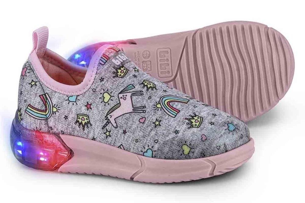 Tênis Infantil Bibi Space Estampado/Unicórnio Cinza 3