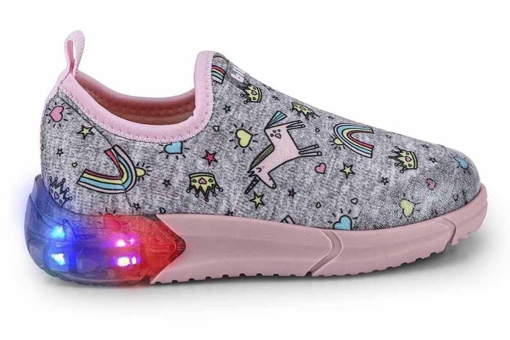 Tênis Infantil Bibi Space Estampado/Unicórnio Cinza 4