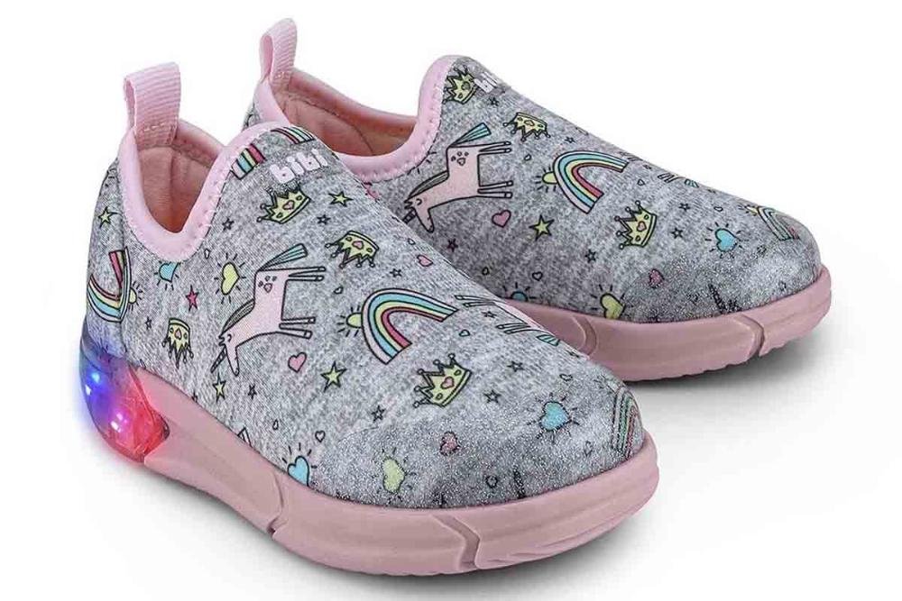 Tênis Infantil Bibi Space Estampado/Unicórnio Cinza 5