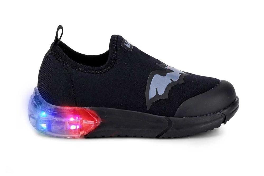 Tênis Infantil De Luz Bibi Space Preto Morcego