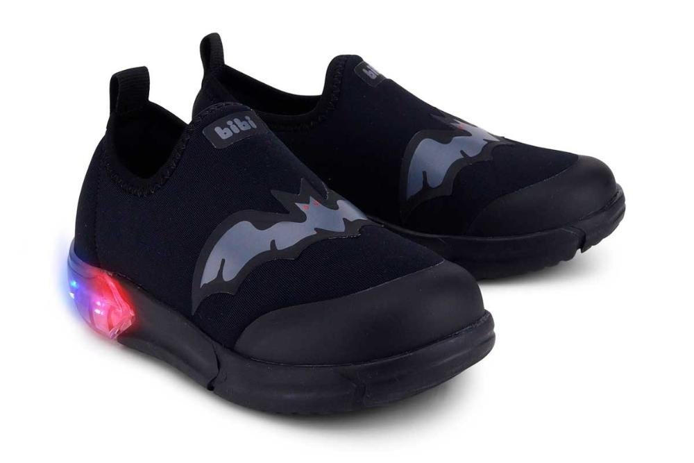 Tênis Infantil De Luz Bibi Space Preto Morcego Preto 2