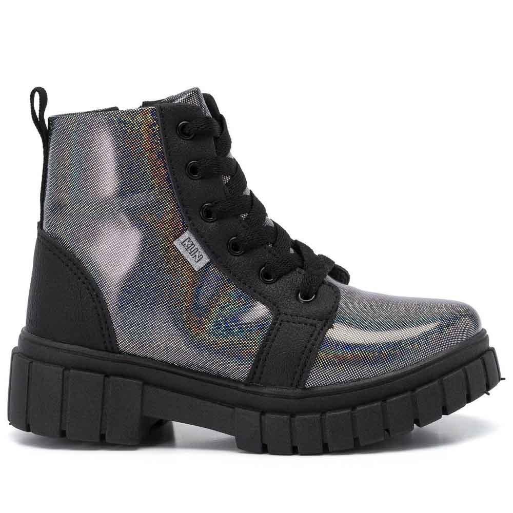 Bota Coturno Infantil Klin Rock 154 Preto/Multicolorido Preto 5