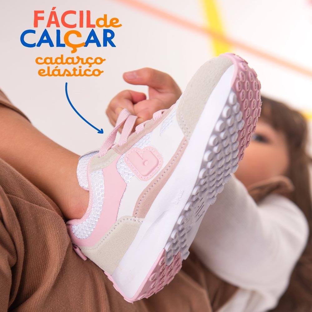 TÊNIS INFANTIL BIBI JOGGING ROSA BRANCO SUGAR Branco/Rosa 6