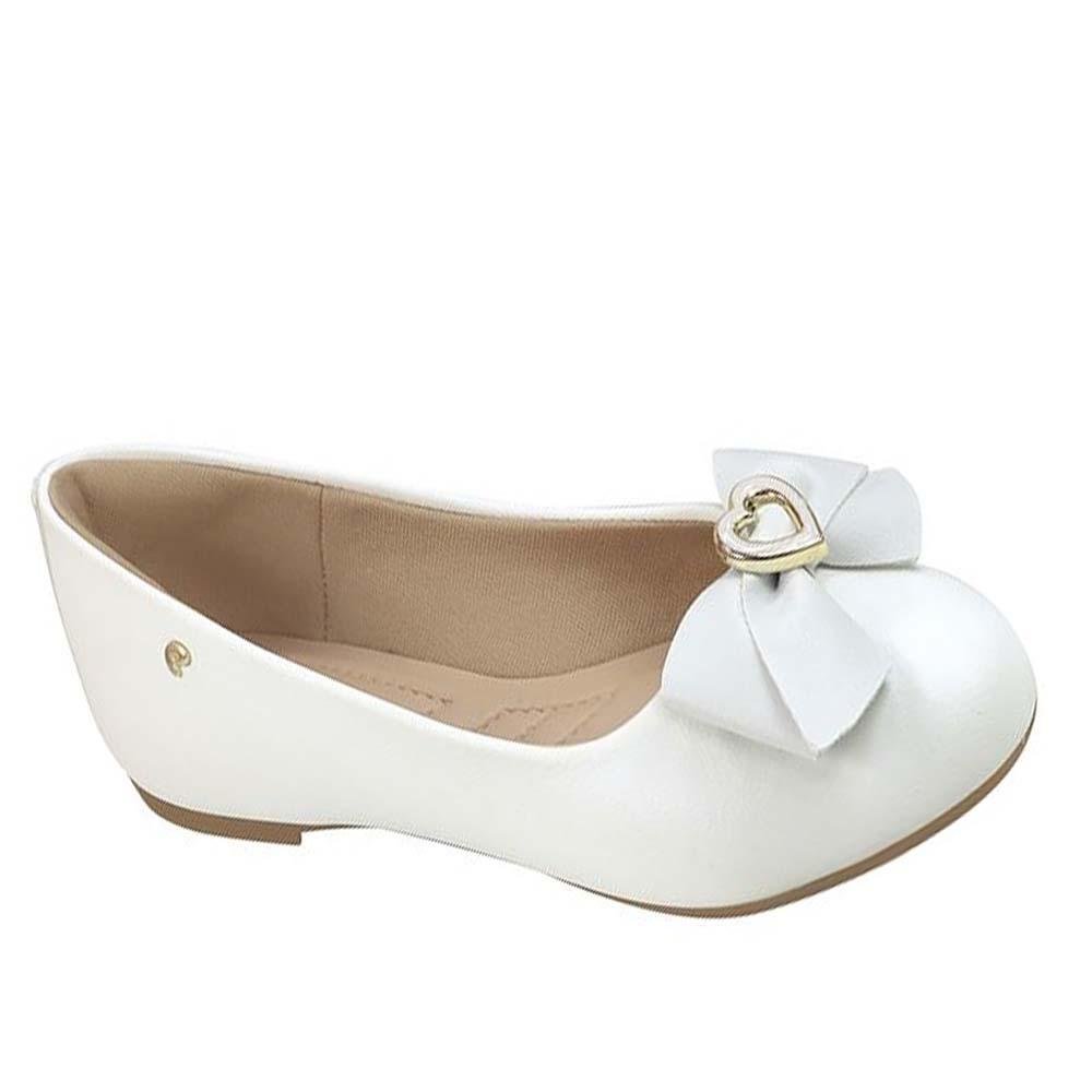 SAPATILHA INFANTIL PAMPILI SUPER FOFURA CORAÇÃO METAL BRANCO Branco 8