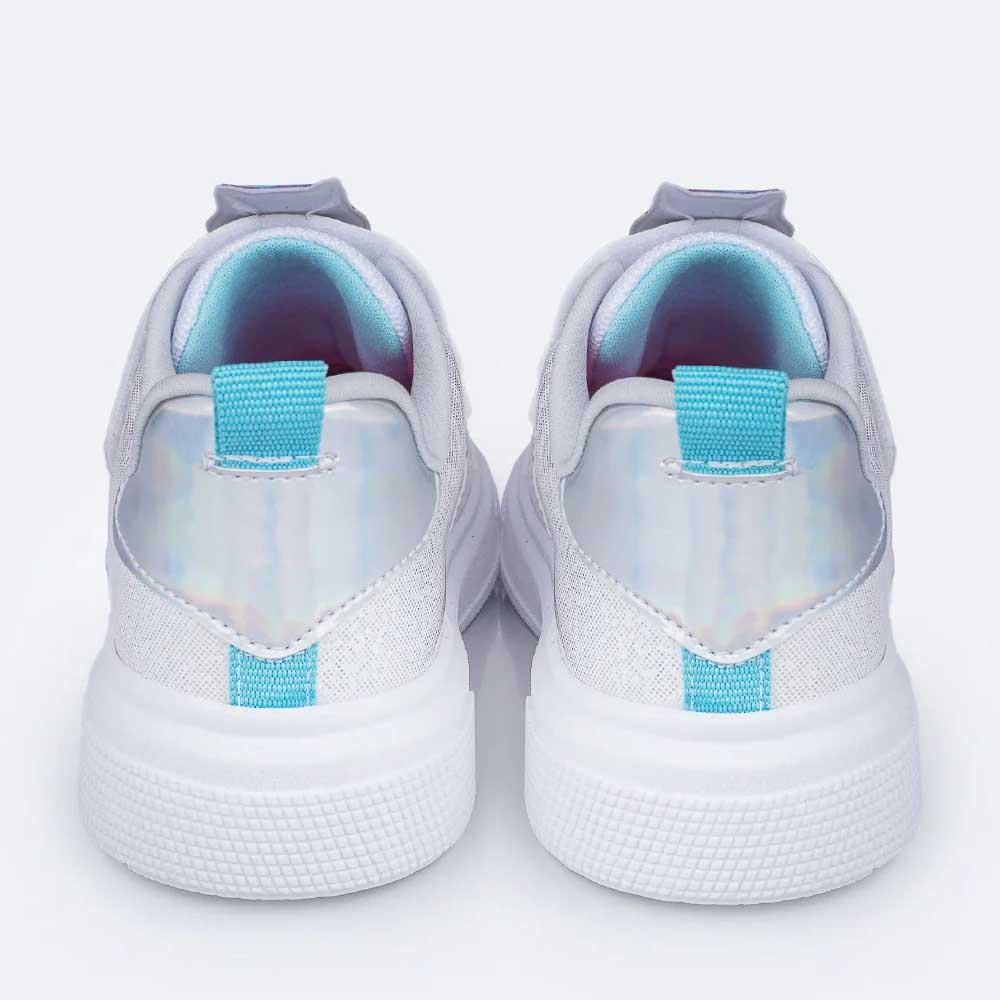 TÊNIS INFANTIL MENINA PAMPILI XP 24 GAME PAMPS HOLOGR BRANCO Prata 5