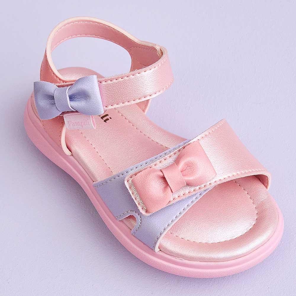 SANDÁLIA INFANTIL PAMPILI LILI LACINHOS COLORIDA Rosa 3