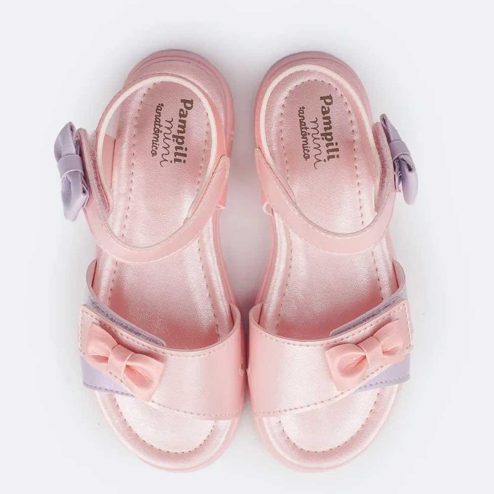 SANDÁLIA INFANTIL PAMPILI LILI LACINHOS COLORIDA Rosa 4