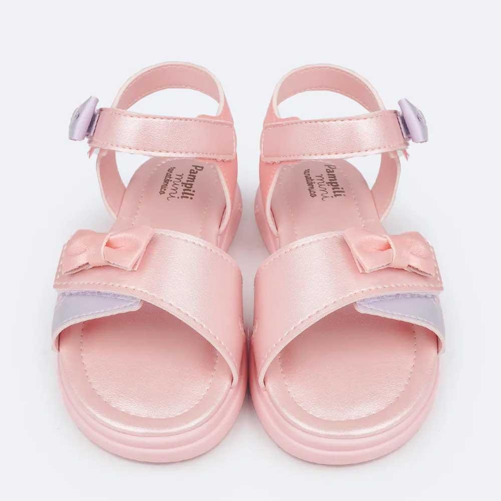 SANDÁLIA INFANTIL PAMPILI LILI LACINHOS COLORIDA Rosa 6