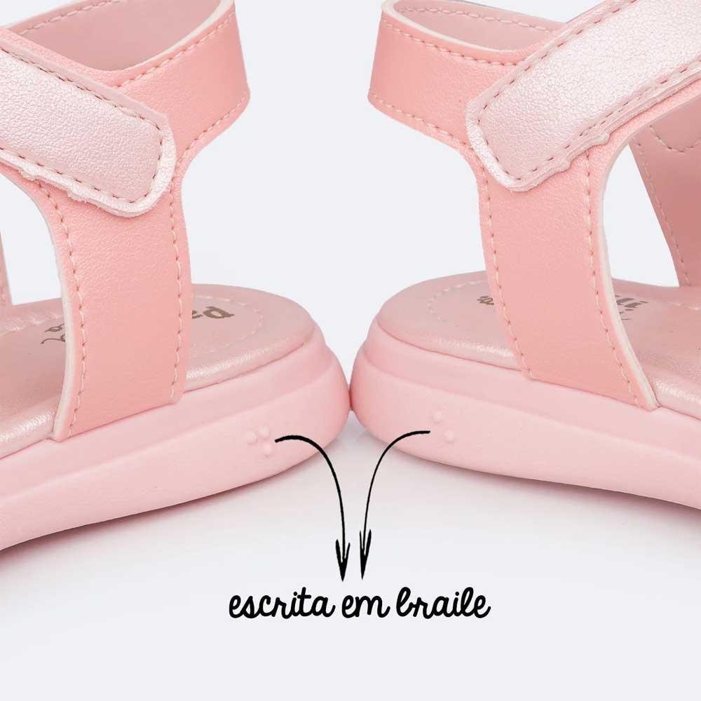SANDÁLIA INFANTIL PAMPILI LILI LACINHOS COLORIDA Rosa 7