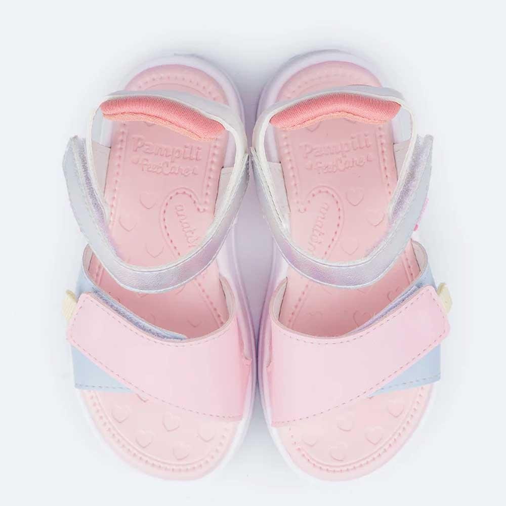 SANDÁLIA PAPETE INFANTIL PAMPILI PETIT BRANCA E COLORIDA Branco 6