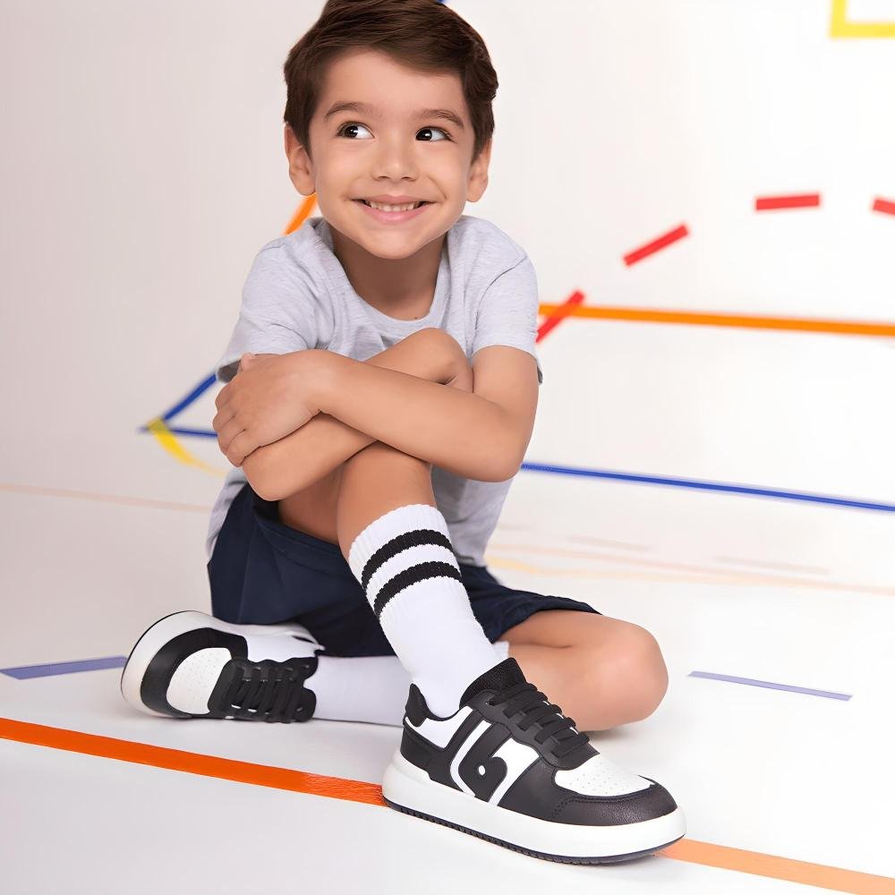 TÊNIS INFANTIL BIBI B COLLEGE BRANCO E PRETO Branco/Preto 5