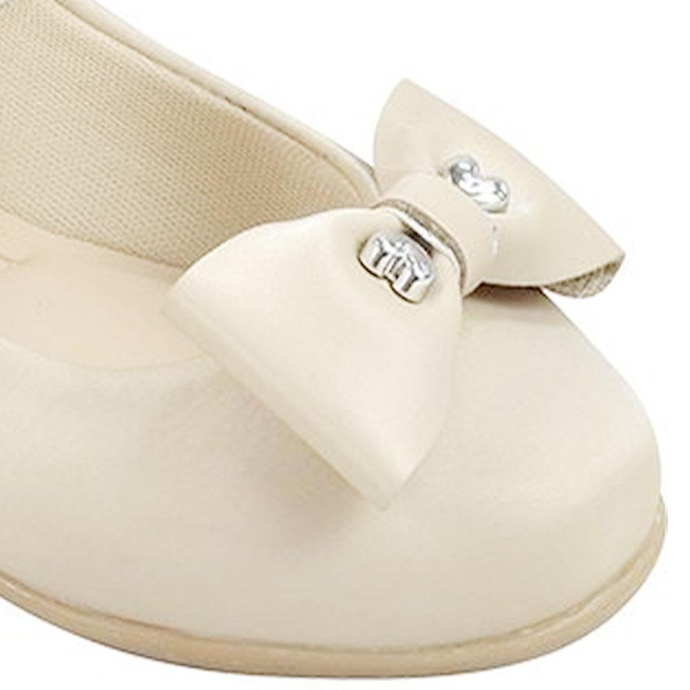 SAPATILHA INFANTIL PAMPILI BAILARINA FIVELA  CORAÇÃO AREIA Areia 2