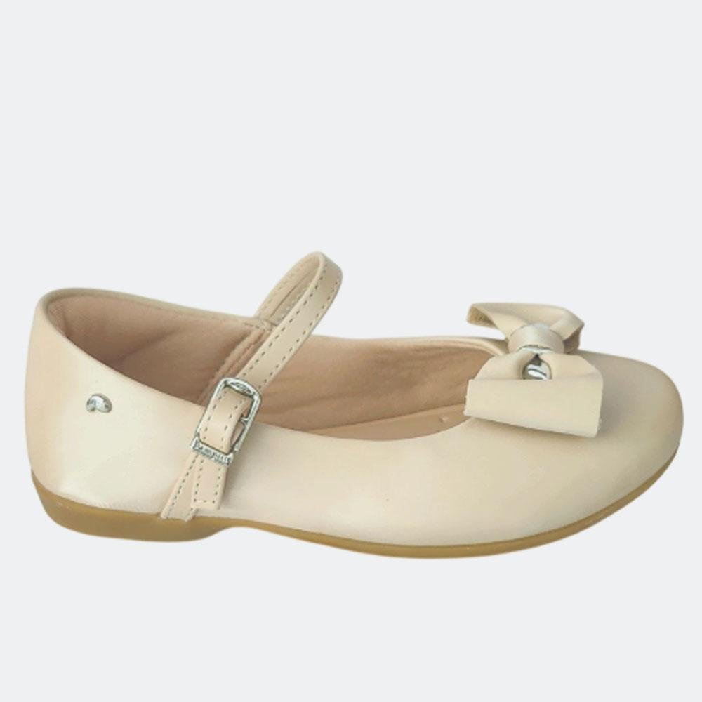 SAPATILHA INFANTIL PAMPILI BAILARINA FIVELA  CORAÇÃO AREIA Areia 4