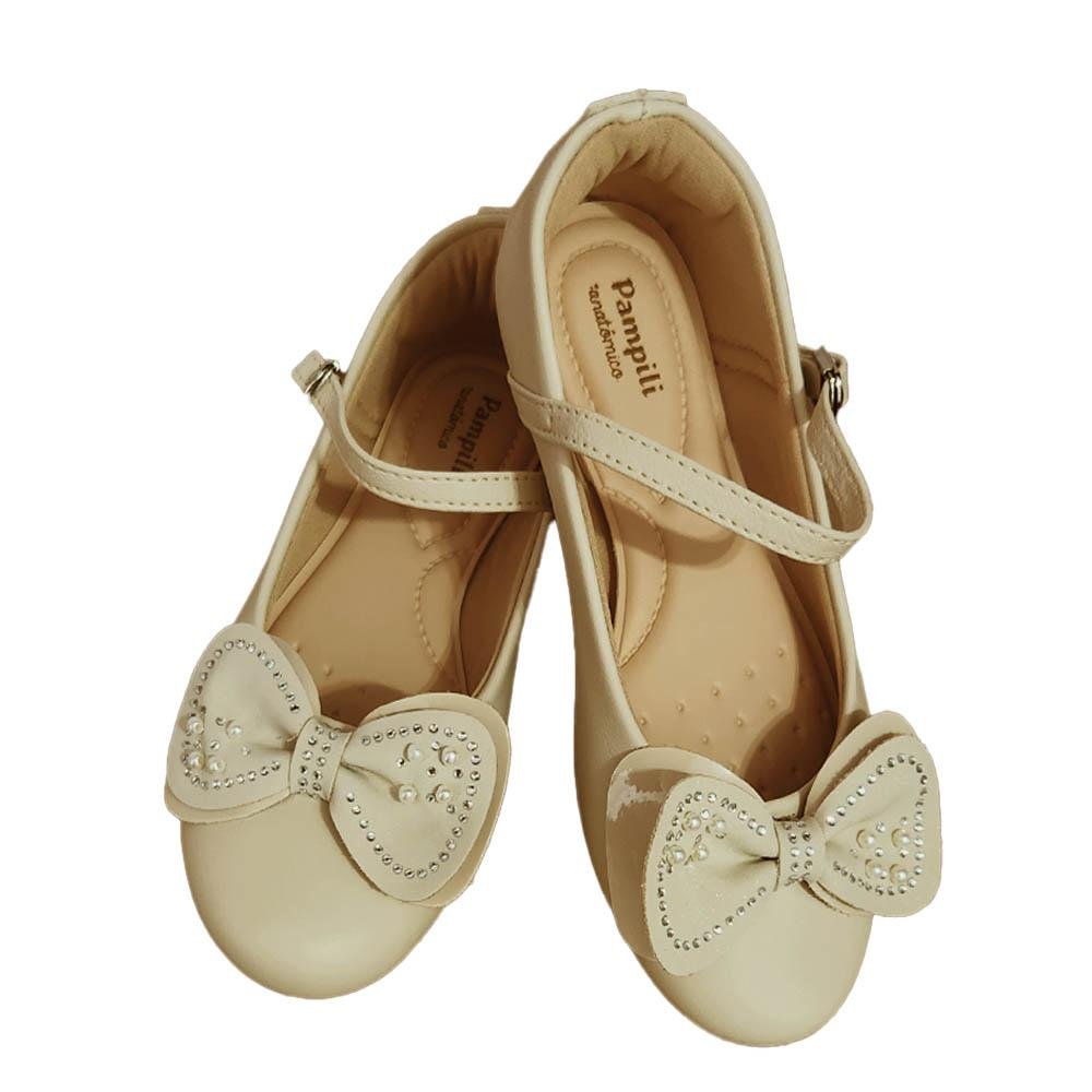 SAPATILHA INFANTIL PAMPILI ANGEL FIVELA COM LAÇO STRASS NUDE Nude 4