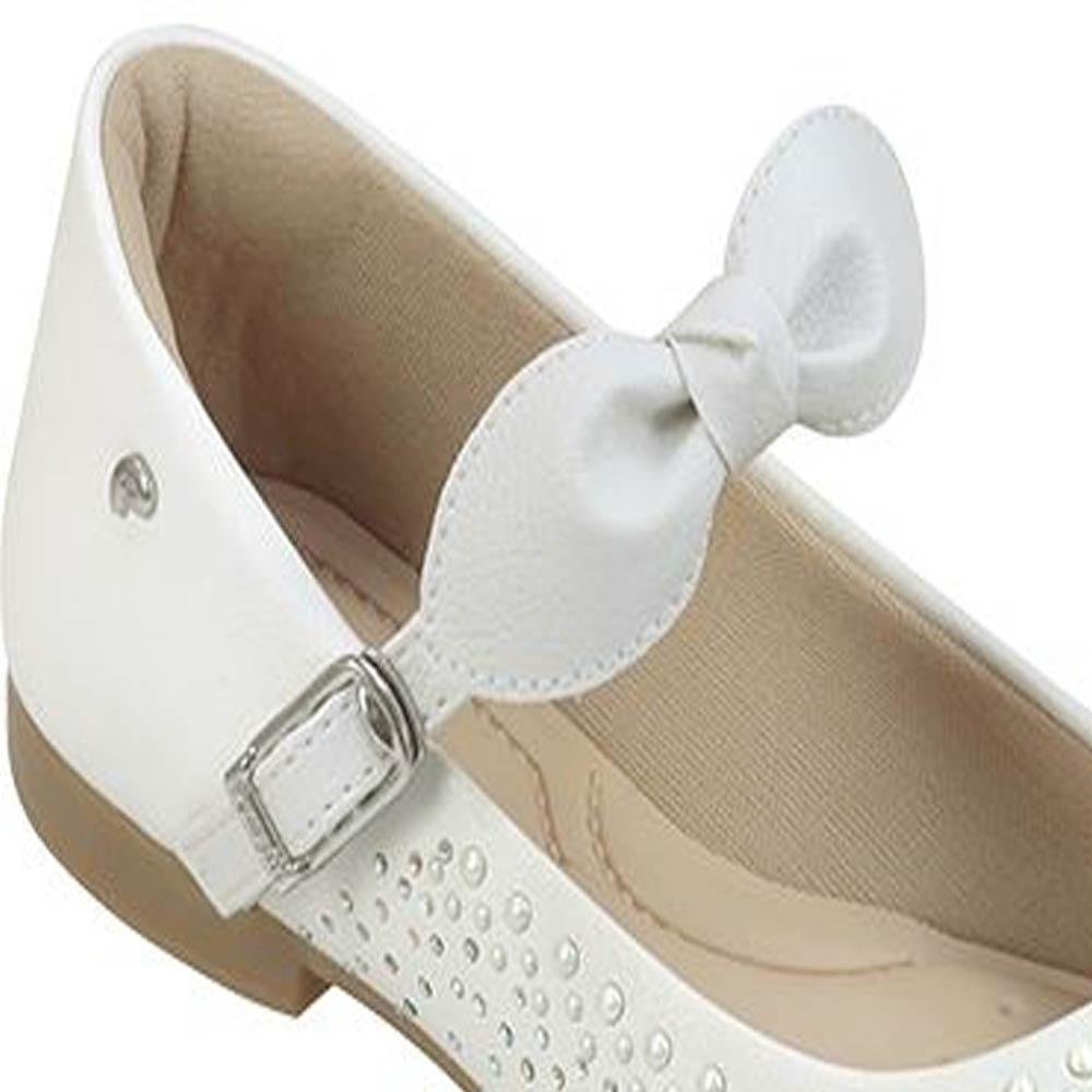 SAPATILHA INFANTIL PAMPILI ANGEL FIVELA COM LAÇO STRASS BR Branco 2
