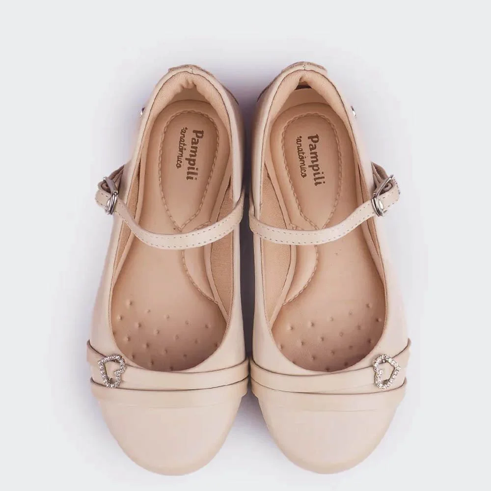 SAPATILHA INFANTIL PAMPILI ANGEL FIVELA CORAÇÃO ROSA NOVO Rosa 3