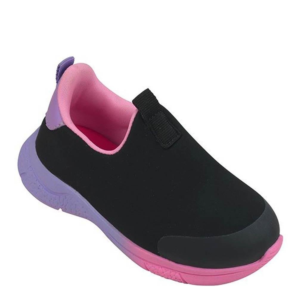 TÊNIS INFANTIL MENINA MINI SOFT PRETO ROSA Preto/Rosa 1