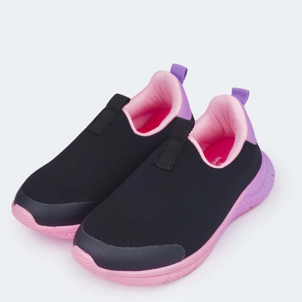 TÊNIS INFANTIL MENINA MINI SOFT PRETO ROSA Preto/Rosa 2