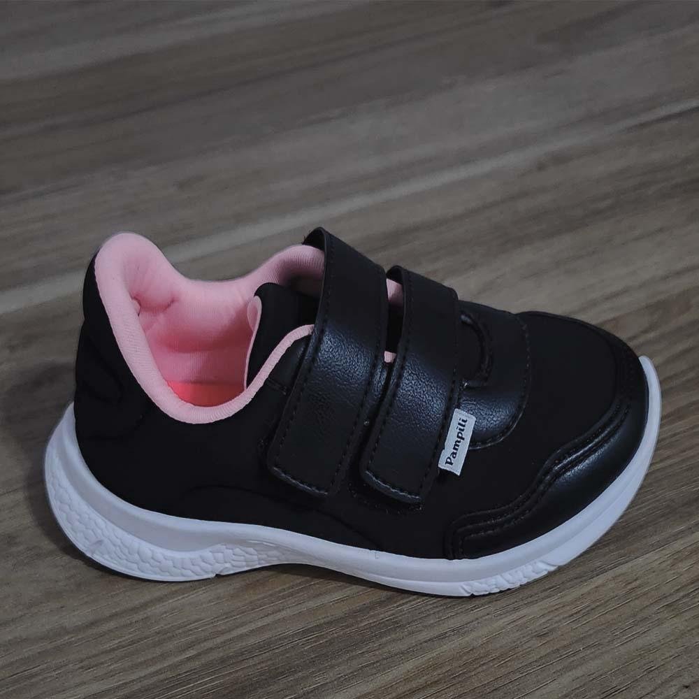 TÊNIS INFANTIL MENINA MINI SOFT PRETO BRANCO Preto/Branco 8