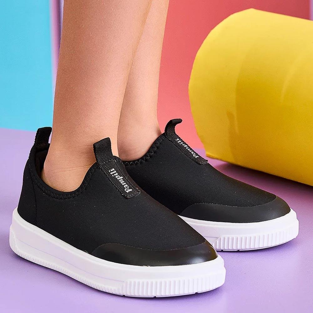 TÊNIS INFANTIL MENINA PAMPILI UP CALCE FÁCIL PRETO Preto 8