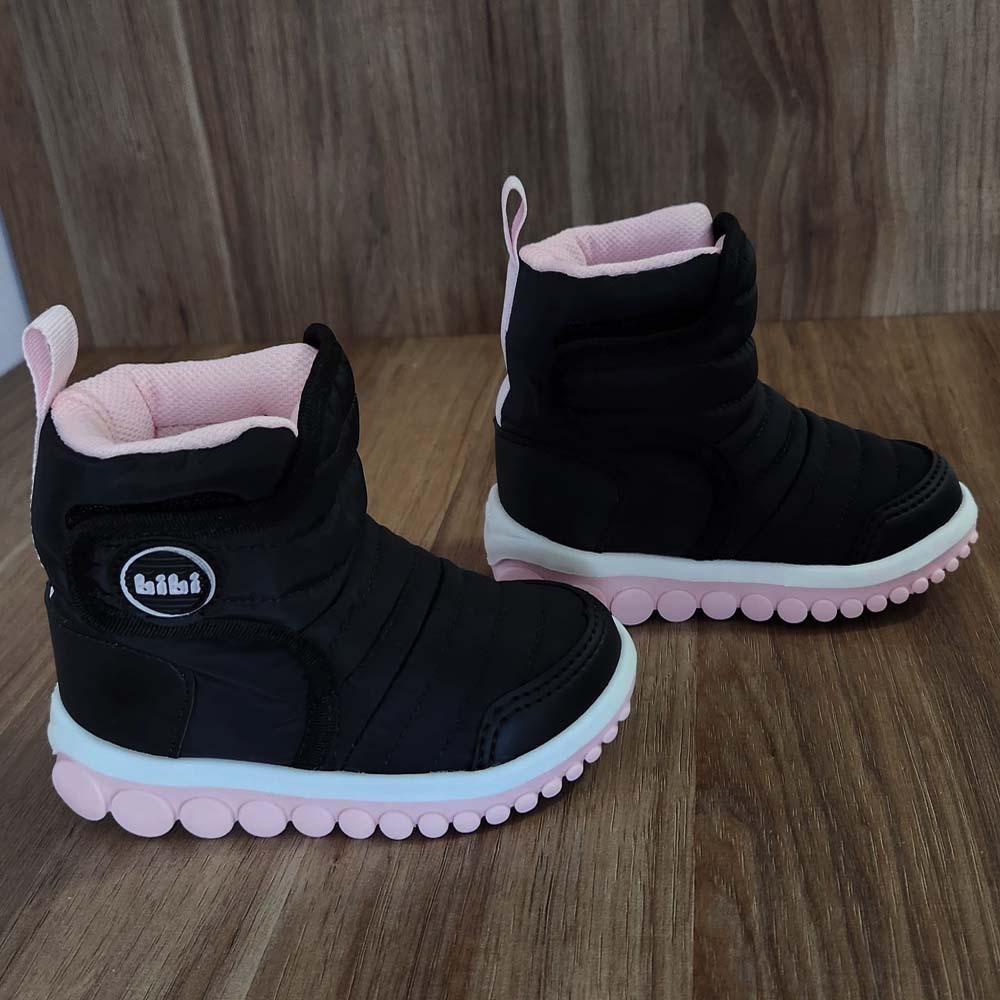 Bota Infantil Menina Bibi Roller 2.0 Preto/Sugar Preto/Rosa 7