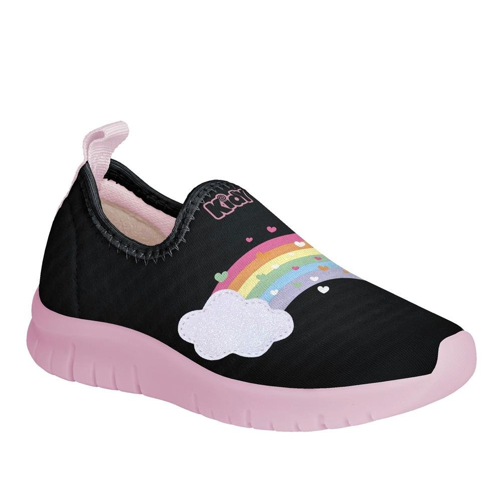 TENIS KIDY ULTRA FLEX PRETO BRILHO SURPRESA