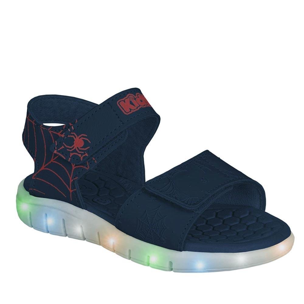 SANDALIA INFANTIL ARANHA KIDY WAVE LIGHT MARINHO/VERMELHO