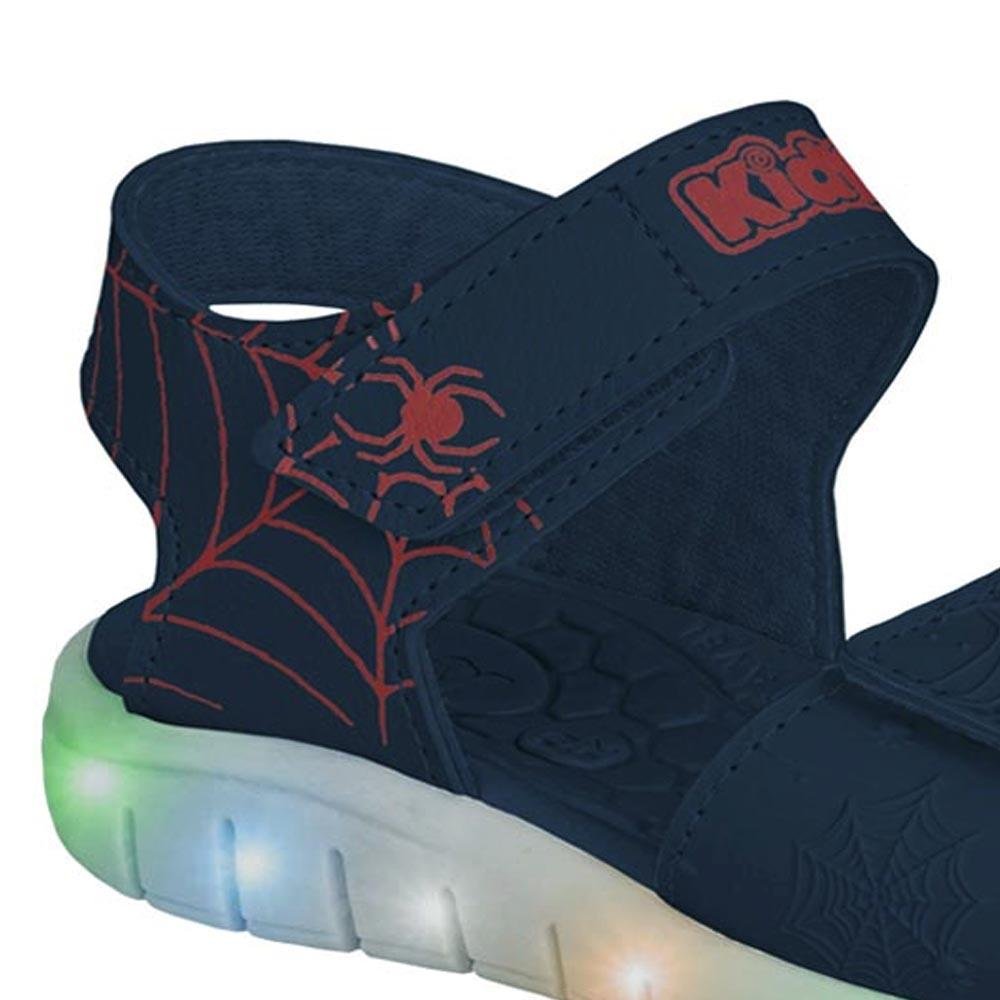 SANDALIA INFANTIL ARANHA KIDY WAVE LIGHT MARINHO/VERMELHO Azul 2