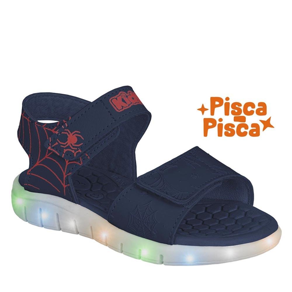 SANDALIA INFANTIL ARANHA KIDY WAVE LIGHT MARINHO/VERMELHO Azul 4