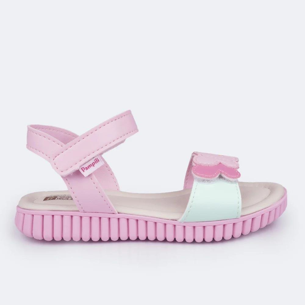 SANDALIA  PAMPILI 123 CANDY FECHO DUPLO COLORIDA BORBOLETA Rosa 7