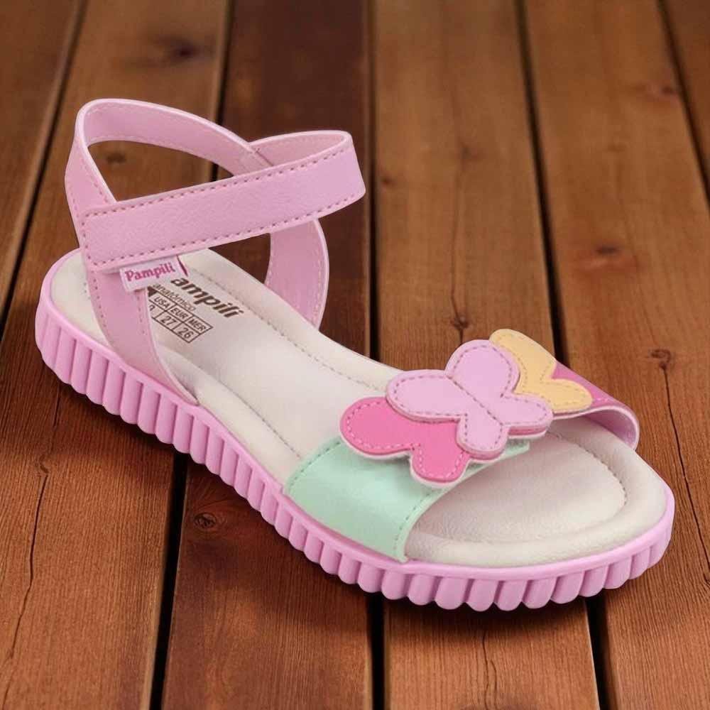 SANDALIA  PAMPILI 123 CANDY FECHO DUPLO COLORIDA BORBOLETA Rosa 5