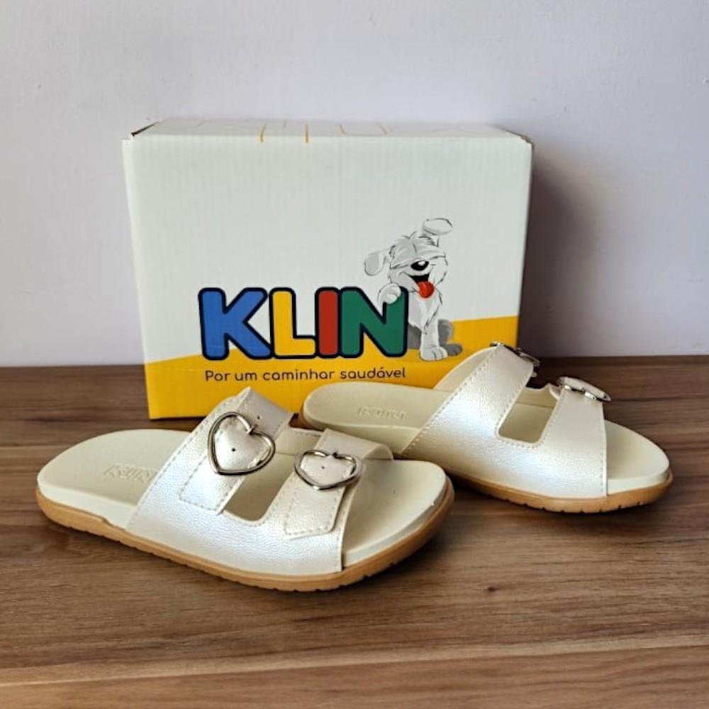 CHINELO INFANTIL MENINA WEEKEND 371 OFF WHITE FIVELA KLIN Branco 3