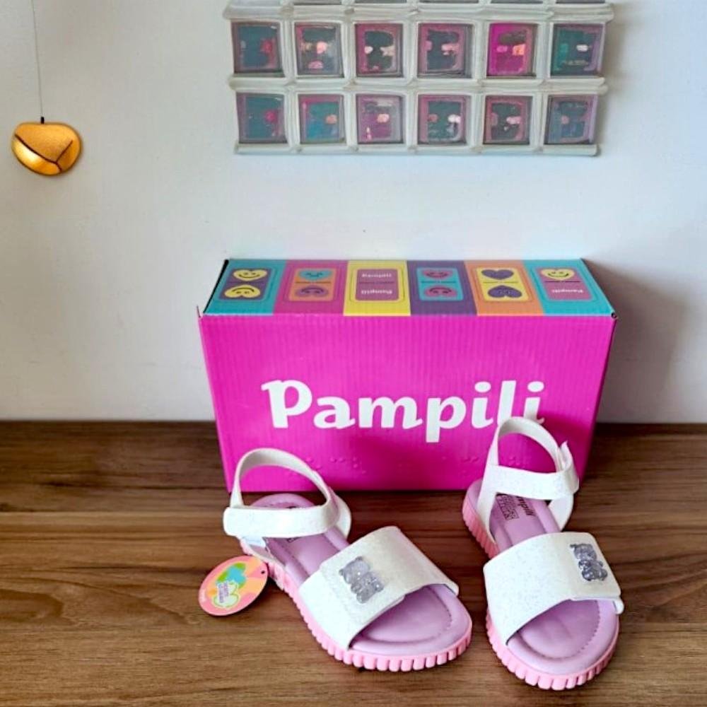 SANDALIA INFANTIL PAMPILI 123 CANDY BRANCO/LILAS URSINHA Branco/Roxo 3