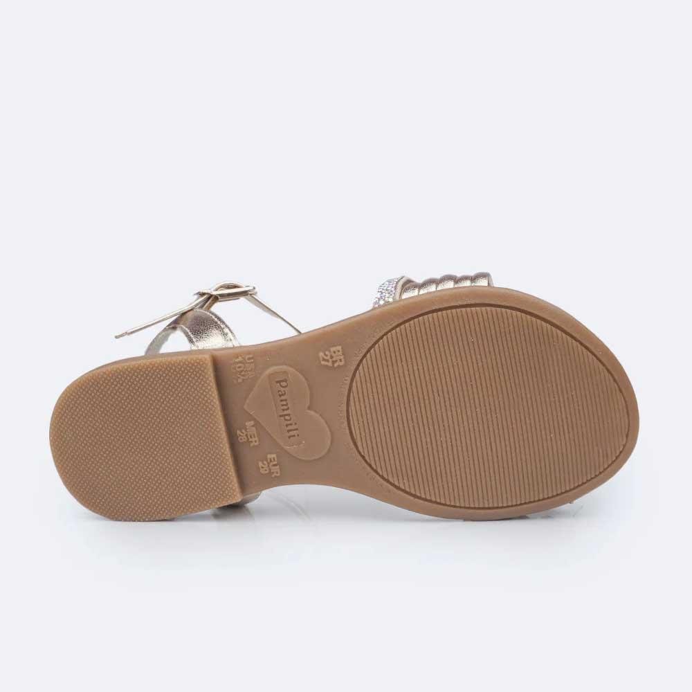 SANDÁLIA INFANTIL PAMPILI 409 CHERRIE DOURADA Dourado 9