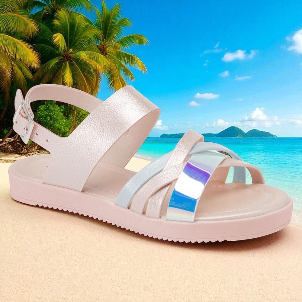 SANDALIA LOLINHA ROSA CLARO METALIZADO/HOLOGRAFICO KLIN Rosa 4